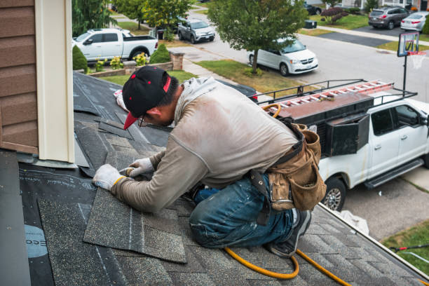 Professional Roofing technician working in New London, PA